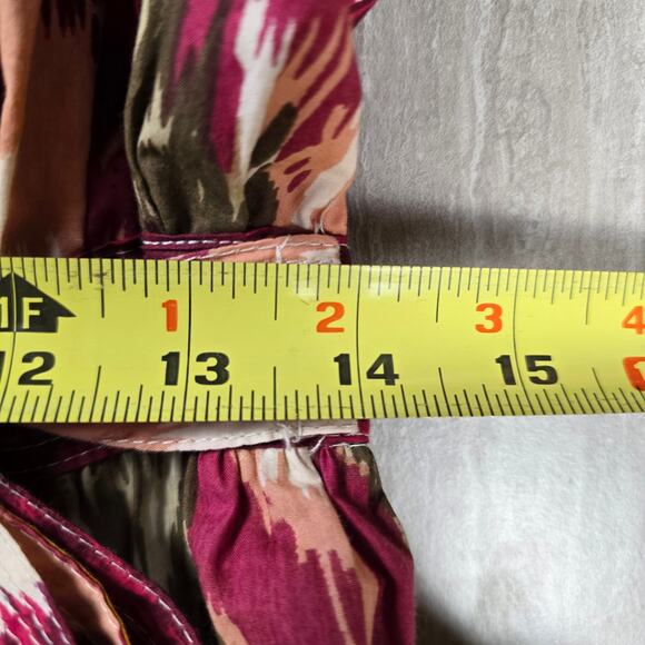 Anthropologie Love the Label Ruffled Wrap Mini Dress Medium Floral - Picture 5 of 11